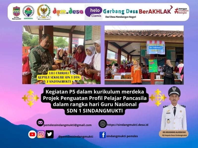 sdn 1 sindangmukti menggelar market day dalam mememriahkan hari guru dan hut pgri