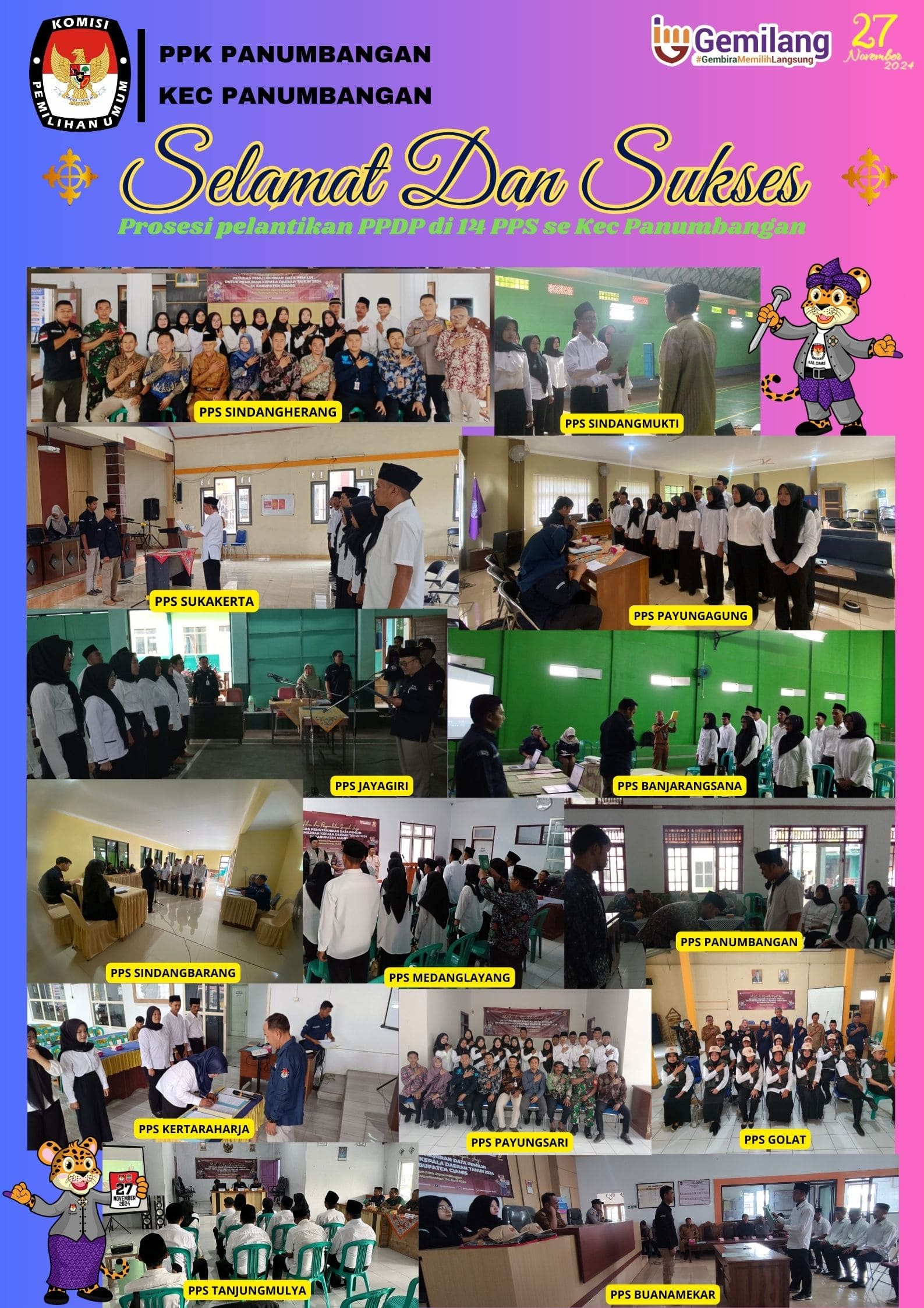 Pelantikan anggota ppdp di kec panumbangan